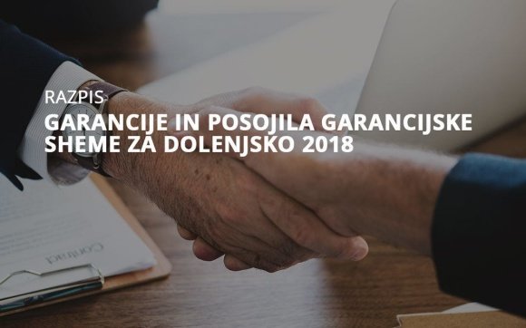 Razpis garancij in posojil iz Garancijske sheme za Dolenjsko za leto 2018