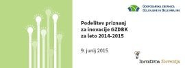 Podelitev priznanj za inovacije GZDBK za 2014–2015