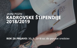 Javni poziv delodajalcem 2018/2019 za prijavo potreb po kadrovskih štipendijah za šolsko/študijsko leto 2018/2019