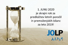 Skrajni rok za predložitev letnih poročil in premoženjskih bilanc je 1. junij 2020