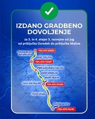 DARS pridobil gradbeno dovoljenje za 3. in 4. etapo 3. razvojne osi - jug