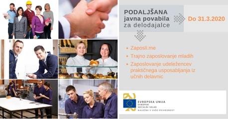 Podaljšanja javnih povabil za subvencijske programe