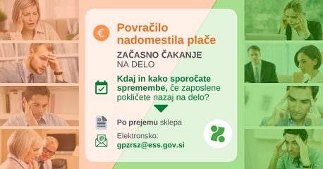 Sporočanje sprememb med začasnim čakanjem zaposlenih na delo