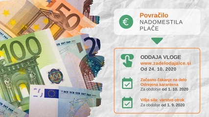 Delodajalci lahko oddate vlogo za povračilo nadomestila plače za oktober